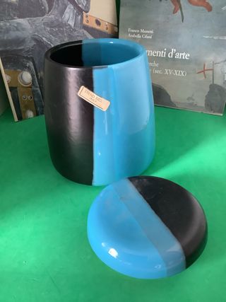 Porta oggetti vintage bicolore Made in Italy