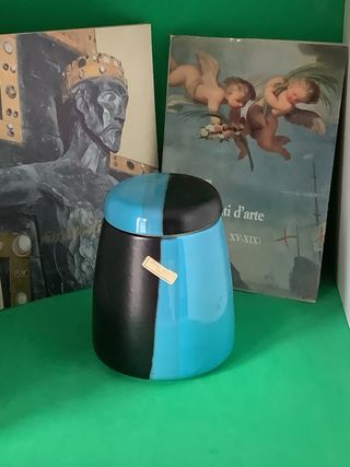 Porta oggetti vintage bicolore Made in Italy