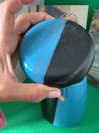 Porta oggetti vintage bicolore Made in Italy