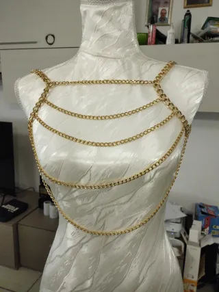 Gioiello body harness dorato