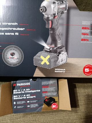 Atornilladora Parkside 20V + Batería + Cargador