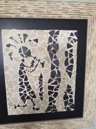 Pareja de Trencadis mosaico enmarcados 40x35