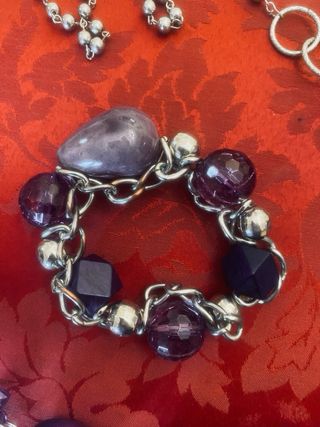 Set bigiotteria collana e bracciale viola