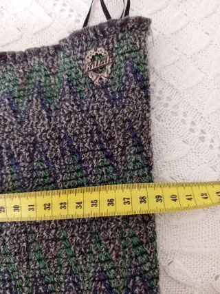 Falda corta italiana verde y marrón.