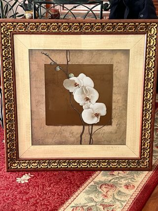 Pareja cuadros decorativos orquídeas