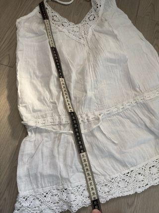 Blusa blanca estilo hippie talla única