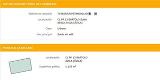 Terreno en venta en Sonsoles en Ávila