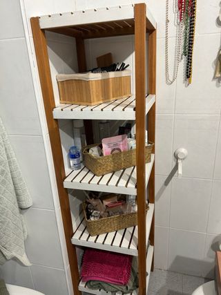 Estantería Ikea Madera Bambú Tela