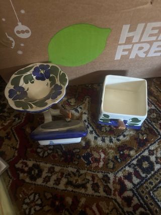 Gramófono decorativo de cerámica