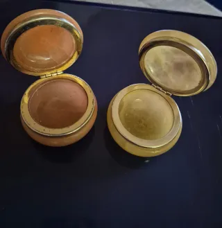 Coppia Portagioie Vintage Alabastro Volterra