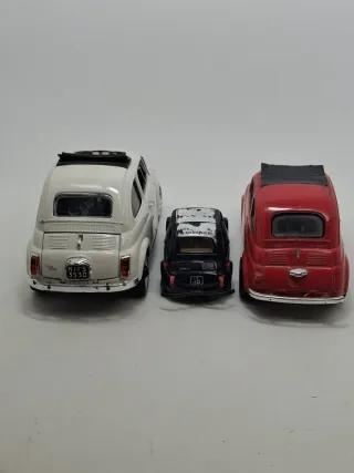 Lotto Rottami n°3 Fiat 500 Bburago scale 1:21-1:43