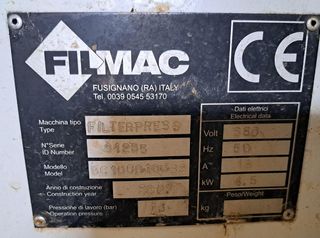 Filtro prensa 60 placas