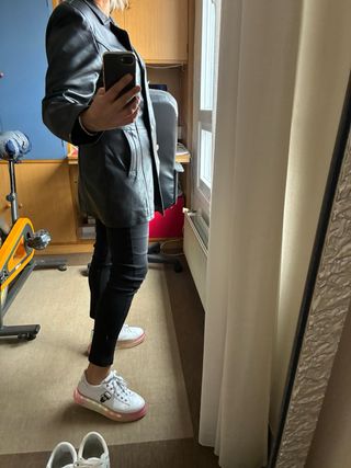 Chaqueta de piel militar