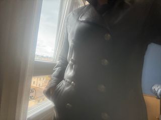 Chaqueta de piel militar