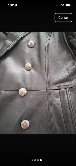 Chaqueta de piel militar