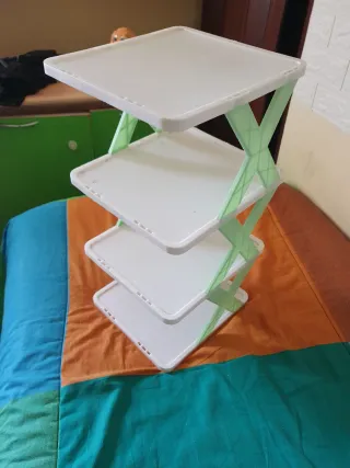 Scarpiera 4 ripiani in plastica