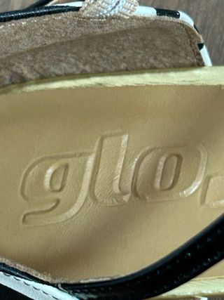 Bailarinas piel rayas T-strap Talla 41