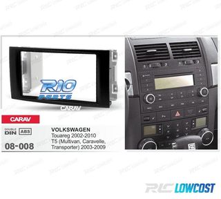 MARCO NEGRO RADIO 2-DIN PARA VOLKSWAGEN VW TOUAREG 02-10 T5