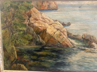 Cuadros paisaje rocas y mar