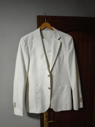 Chaqueta Americana Blanca Hombre