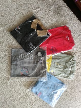 Lote 5 polos de regata