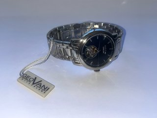 Reloj Automático Open Heart Acero Zafiro Nuevo