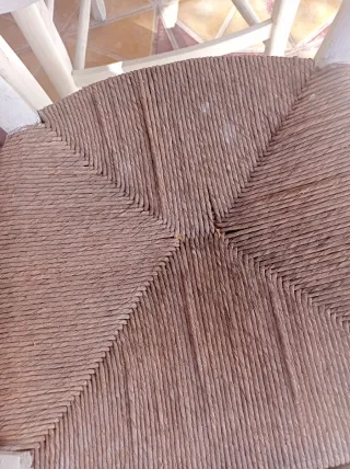 Juego de 3 sillas de anea