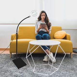 Lámpara suelo lupa LED 5X - Flexible y Regulable