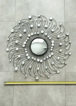 Espejo decorativo en forja y brillantes