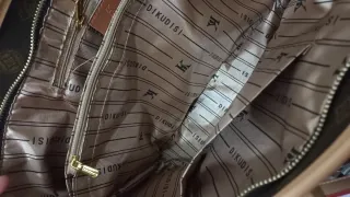 Bolso Tote Grande Dikudisi Marrón y Dorado