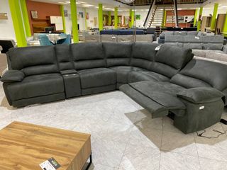 Sofá rinconera eléctrico reclinable gris