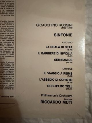 Rossini Sinfonie EMI Riccardo Muti