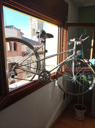 Bicicleta clásica Orbea vintage plateada