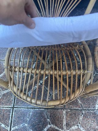 Set di 2 sedie in vimini naturale