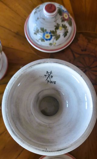 Tris vasi farmacia ceramica vintage anni '50
