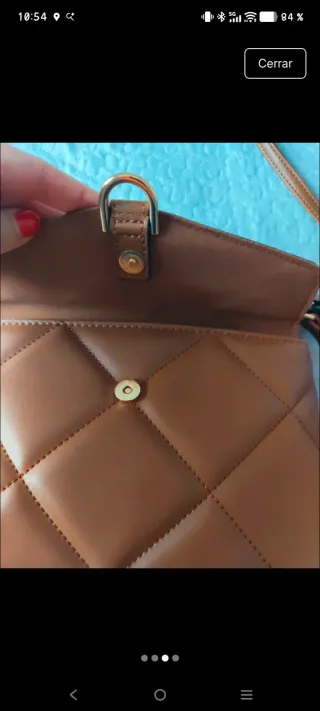 Bolso marrón acolchado