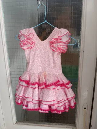 Traje Gitana Niña Rosa