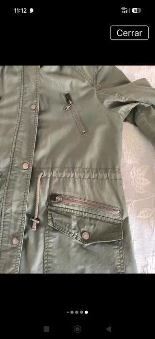 Parka verde chica verano