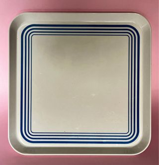 Vassoio Vintage Mebel Melamina Anni '80 Blu