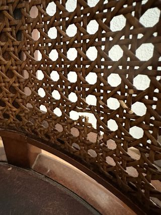 Silla Rústica Madera y Ratán