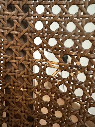 Silla Rústica Madera y Ratán