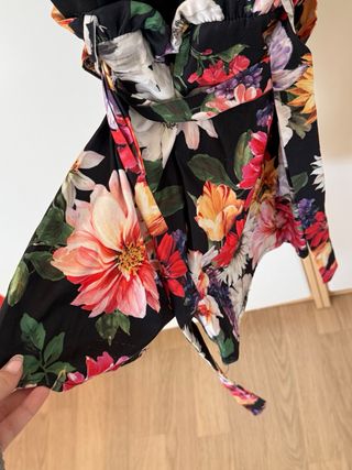 Mono corto combinado - Estampado Floral