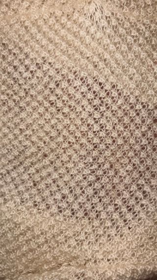 Bolero Crochet Tejido a Mano Beige y Rosa