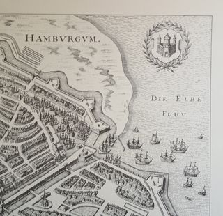 Grabado de la ciudad de Hamburgo