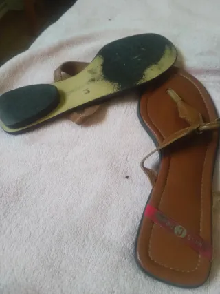 Lote Sandalias Verano Marrones y Doradas