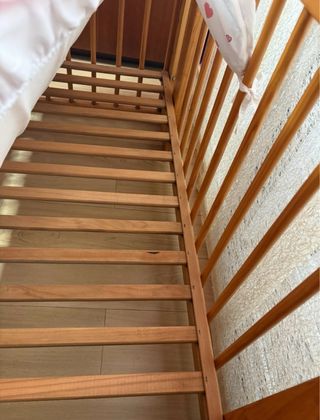 Cuna madera maciza PreNatal + ROPA CAMA