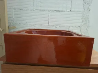 Pica de cerámica vintage terracota