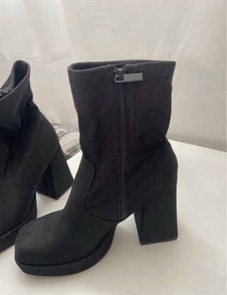 Botas Pull&Bear tacón plataforma negras