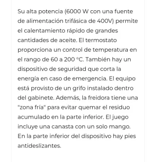 Freidora Royal Trifásica
