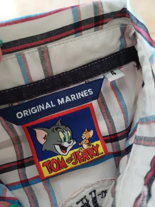 Camicia  bimbo a quadri Tom & Jerry